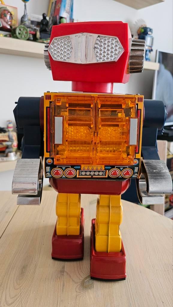 Super Giant Robot Rotate O Matic Horikawa Japan 40 CM LEES, Antiek en Kunst, Antiek | Speelgoed, Ophalen