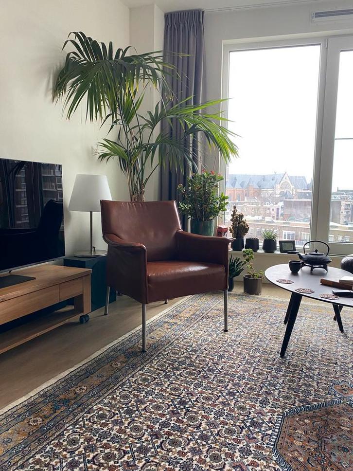 2 Mooie leren Dutch Design fauteuils (vd Ber), Huis en Inrichting, Fauteuils, Gebruikt, Leer, 75 tot 100 cm, Ophalen of Verzenden