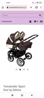 Een hele mooie tweeling kinder/wandelwagen, Verstelbare duwstang, Zo goed als nieuw, Combiwagen, Ophalen