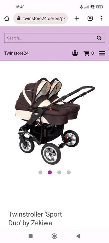 Een hele mooie tweeling kinder/wandelwagen beschikbaar voor biedingen