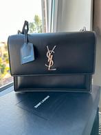YSL - Saint Laurent sunset medium black silver | TOPstaat, Ophalen of Verzenden, Zo goed als nieuw, Zwart, Handtas