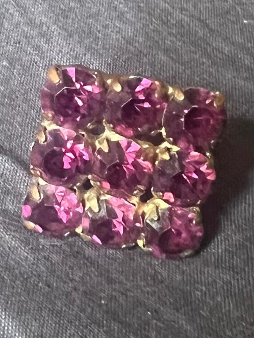 Cocktailring met 9 Paarse “Toermalijn”-Stenen, Sieraden, Tassen en Uiterlijk, Ringen, Gebruikt, Dame, Goud, Ophalen of Verzenden