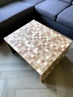 Exclusieve Design Salontafel Mozaiek Hout, Ophalen, 50 tot 100 cm, Design, Nieuw