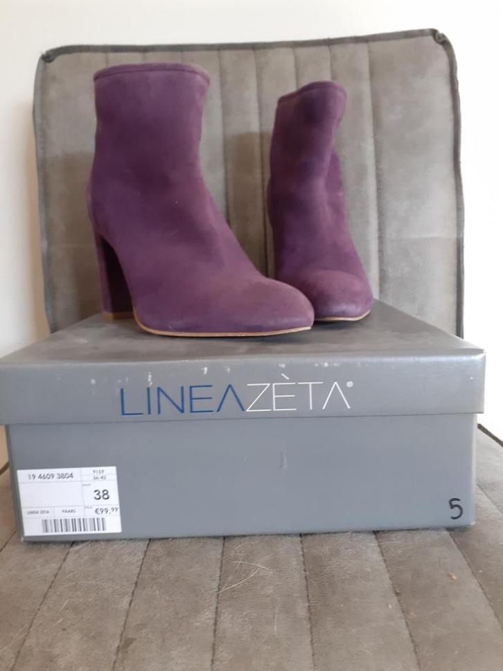 Linea Zeta paarze Enkellaarzen mt 38 Nieuw in doos!, Kleding | Dames, Schoenen, Nieuw, Lage of Enkellaarzen, Overige kleuren, Ophalen of Verzenden
