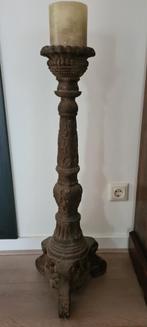 Antieke Gietijzeren Kandelaar - 80cm, Antiek en Kunst, Antiek | Kandelaars, Ophalen of Verzenden, Overige materialen