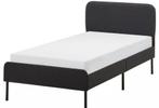Slattum 1-persoonsbed zwart, Huis en Inrichting, Slaapkamer | Bedden, Overige materialen, Eenpersoons, Zwart, Ophalen of Verzenden