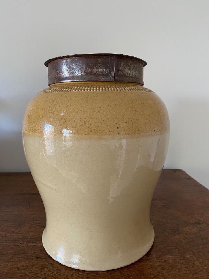 Engelse voorraadpot pot geglazuurd, Antiek en Kunst, Curiosa en Brocante, Ophalen of Verzenden