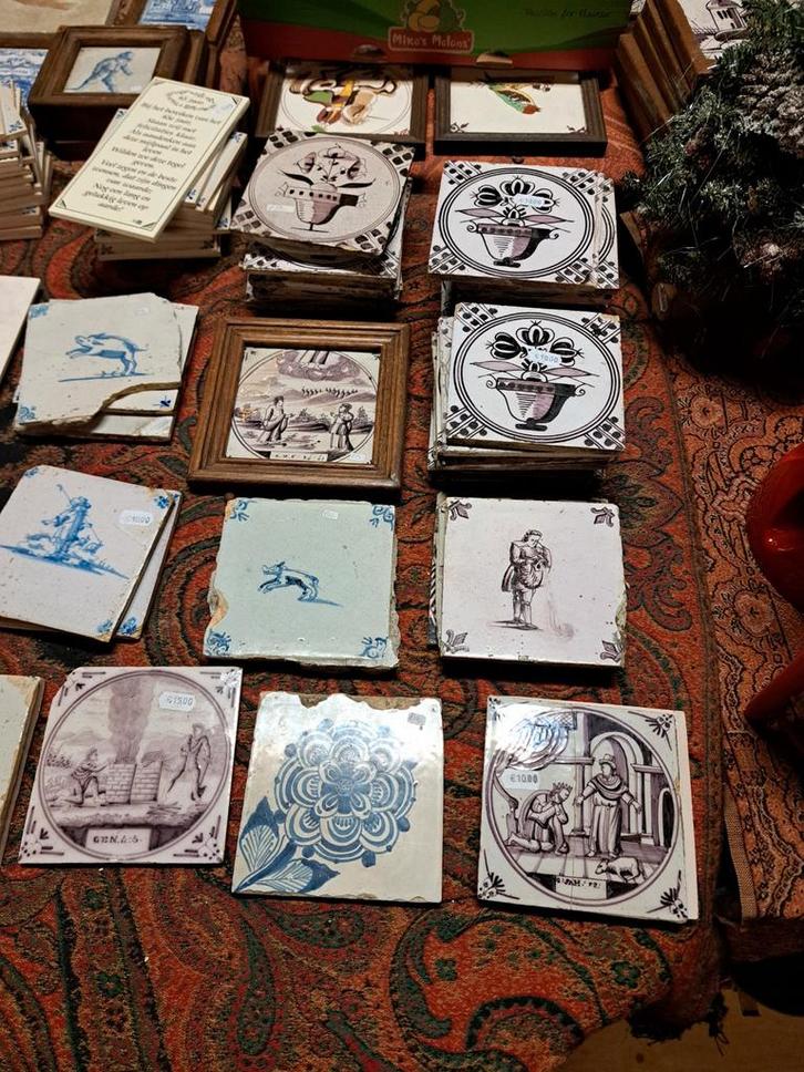 Antieke tegeltjes diverse patronen, Antiek en Kunst, Antiek | Wandborden en Tegels, Ophalen