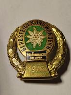 Bergsteigen und Wandern Weissbach 1976 Speldje Broche, Verzamelen, Speldjes, Pins en Buttons, Ophalen of Verzenden