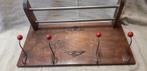 Vintage kapstok met hoedenplank, Ophalen, Hout, Wandkapstok, Minder dan 100 cm