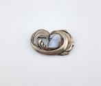 Broche, zilver en parelmoer, Ophalen of Verzenden, Gebruikt, Zilver, Zilver