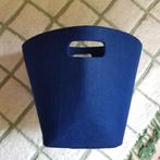 Mand blauw vilt, Mand, Rond, Ophalen of Verzenden, Zo goed als nieuw
