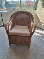 Rieten stoel, Huis en Inrichting, Stoelen, Ophalen, Gebruikt, Bruin, Eén