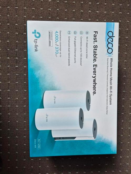 TP-Link Deco M4(3-pack) Mesh wifi boosters, Computers en Software, WiFi-versterkers, Zo goed als nieuw, Ophalen of Verzenden