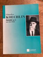 Charles Koechlin - Sonate Op. 75 voor twee fluiten, Muziek en Instrumenten, Bladmuziek, Klassiek, Dwarsfluit of Piccolo, Ophalen of Verzenden