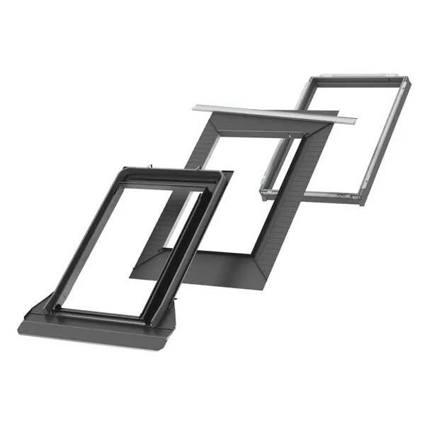 2 VELUX-gootstukken voor dakramen 55x78 cm (anthracietgrijs), Doe-het-zelf en Verbouw, Glas en Ramen, Nieuw, Overige typen, Minder dan 80 cm