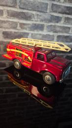 Oude blikken brandweerauto speelgoed, Ophalen of Verzenden