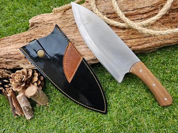 Koksmes Handgemaakte Wortelhout Special Bushcraft Chef mes beschikbaar voor biedingen
