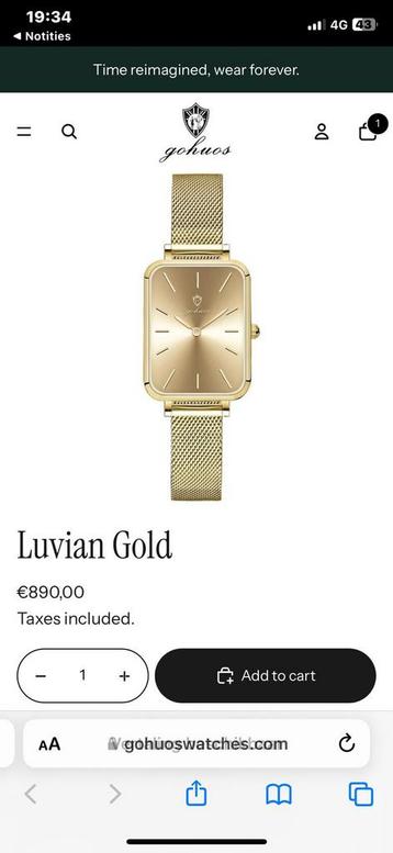 Horloge beschikbaar voor biedingen