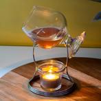 Cognac verwarmer met kristallen glas nieuw doos, Antiek en Kunst, Ophalen of Verzenden