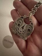 S017/Vintage JORGEN JENSEN Uil ketting Tin DENEMARKEN, Sieraden, Tassen en Uiterlijk, Kettingen, Overige materialen, Gebruikt