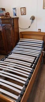 Seniorenbed met verstelbare hoofd en voet steun, Ophalen, 200 cm, Standaard, Hout