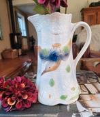 Barbotine Franse Brocante Oude Kan vogel majolica, Ophalen of Verzenden