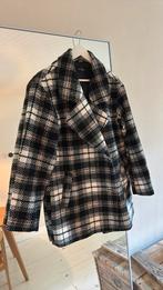 Geruite wollen jas dames L, Kleding | Dames, Jassen | Winter, Maat 38/40 (M), Zwart, C & A, Ophalen of Verzenden