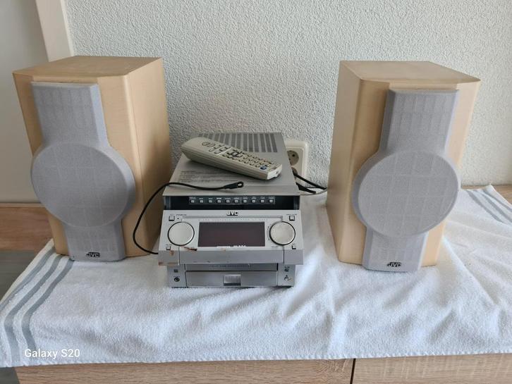 JVC Microset met CD-speler en speakers, Audio, Tv en Foto, Stereo-sets, Gebruikt, Cd-speler, Tuner of Radio, Speakers, JVC, Microset