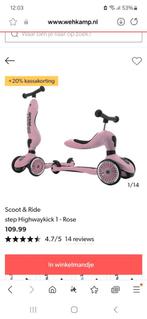Roze Scoot&Ride 2 in 1, Ophalen of Verzenden, Zo goed als nieuw, Scoot&ride, Verstelbare zitting