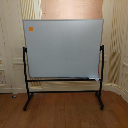 Whiteboard op wielen dubbelzijdig 150x63xH177 cm,1 stuk, Diversen, Schoolborden, Gebruikt, Whiteboard, Mobiel, Verzenden