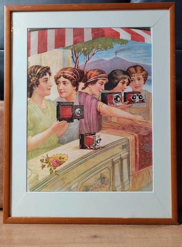 Fototoestellen vintage print/affiche F. Schoembs 73 x 57 cm. beschikbaar voor biedingen