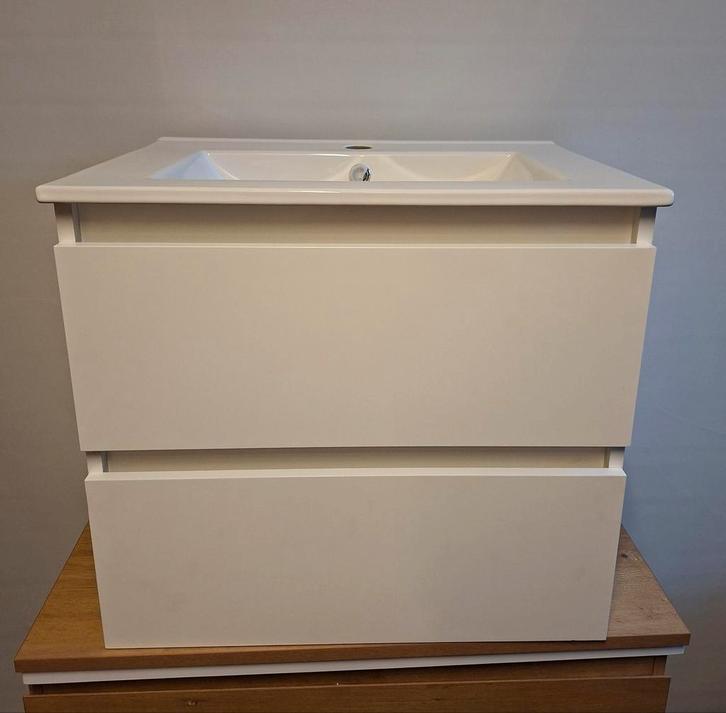 Badkamermeubel 60x46 cm hoogglans wit (Nieuw), Huis en Inrichting, Badkamer | Badkamermeubels, Nieuw, Wastafelkast, Minder dan 100 cm