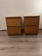 Twee Malm nachtkastjes, Gebruikt, Minder dan 45 cm, Ophalen of Verzenden, Minder dan 55 cm