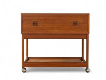 Deense vintage jaren 60 teak Brouer møbelfabrik ladenkast  beschikbaar voor biedingen