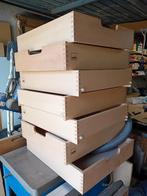 Totaal 10 massief beukenhouten laden met tandverbinding, Ophalen of Verzenden