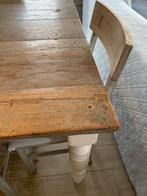 Tafel 1,40 met 4 landelijke stoelen, Ophalen