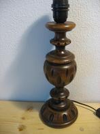 Robuuste Houten Lampenvoet Vintage, Huis en Inrichting, Lampen | Tafellampen, Ophalen of Verzenden, Hout, Minder dan 50 cm