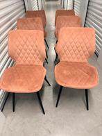 6 Ruby eetkamerstoelen velvet roze - Leen Bakker, Ophalen, Gebruikt, Overige kleuren, Stof