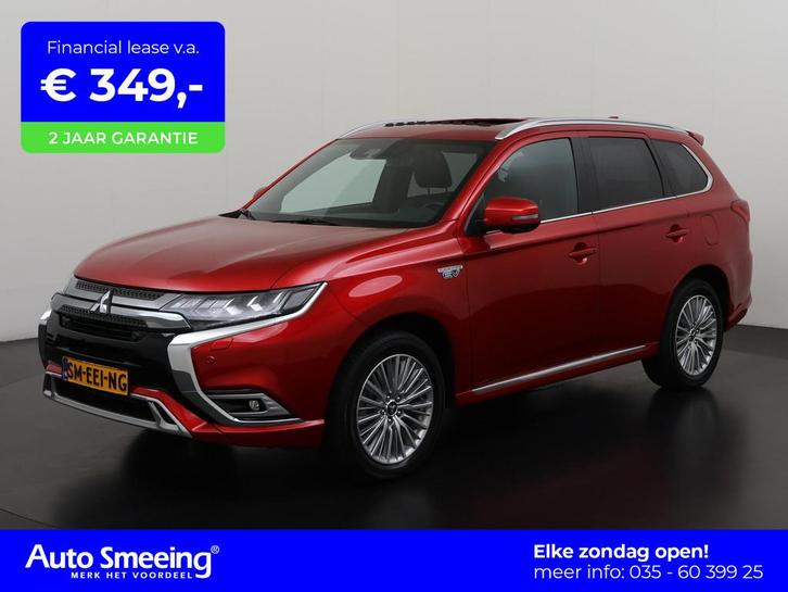 Mitsubishi Outlander 2.4 PHEV Instyle | Schuifdak | Leder |, Auto's, Mitsubishi, Bedrijf, Te koop, Outlander, 360° camera, 4x4