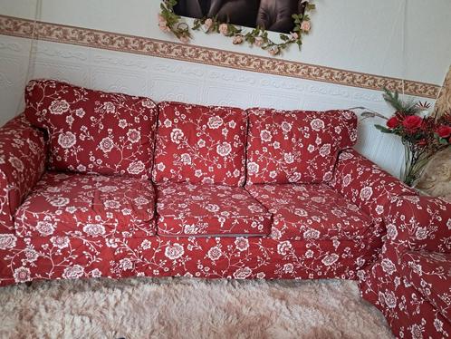Ektorp bankstel 3 & 2 zits met hoezen, Huis en Inrichting, Banken | Sofa's en Chaises Longues, Gebruikt, 150 tot 200 cm, 75 tot 100 cm