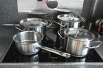 Fissler Original-Profi 4-delige pannenset, Huis en Inrichting, Keuken | Potten en Pannen, Ophalen of Verzenden, Gebruikt, Rvs