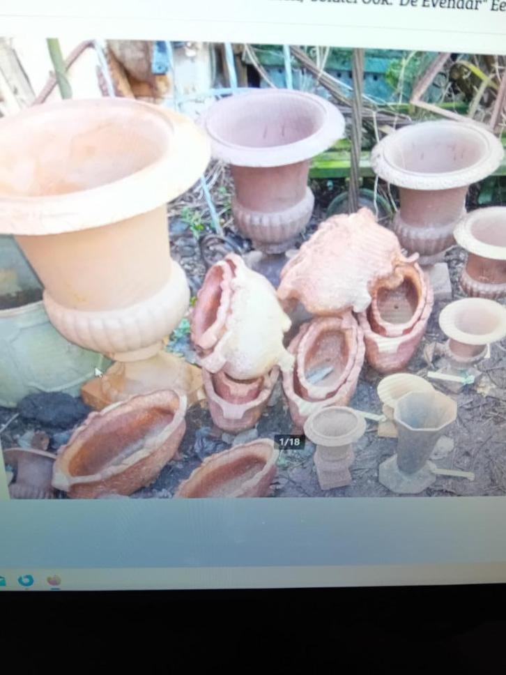 Tuinvaas bloembak plantenbak in soorten/maten ea Tuinijzer, Tuin en Terras, Tuinvazen, Gebruikt, Ophalen