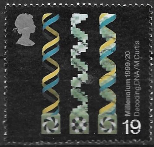 Engeland 1999 mi.1819 wetenschap DNA-STRUCTUREN nom.19p, Postzegels en Munten, Postzegels | Europa | UK, Gestempeld, Ophalen of Verzenden