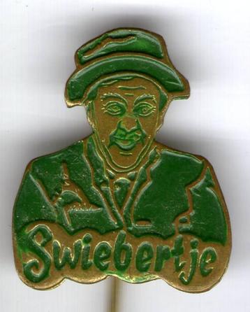 Swiebertje groen op koper TV figuur speldje ( T_019 ) beschikbaar voor biedingen
