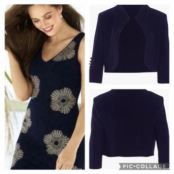 Ribkoff luxe set jurk en bolero donkerblauw steentjes 44 beschikbaar voor biedingen
