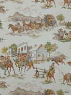 6586 vintage origineel cowboy saloon paarden behang swiet, Verzenden, Minder dan 10 m², Beige