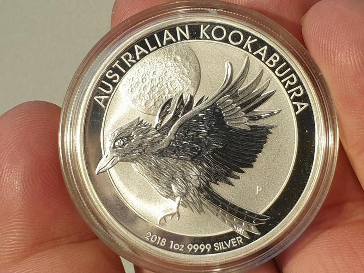 Kookaburra 2018, 1 oz .9999 zilver (2-1), Postzegels en Munten, Edelmetalen en Baren, Zilver, Ophalen of Verzenden