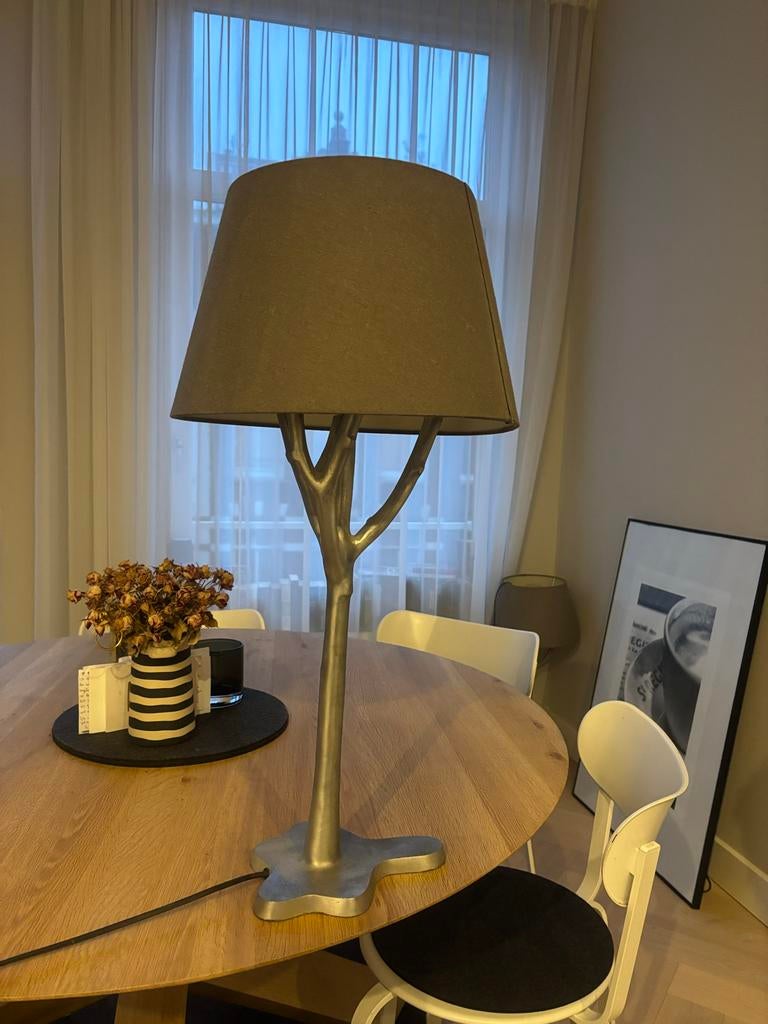 2 Unieke design tafellamp, Ophalen of Verzenden, Zo goed als nieuw, Metaal, Minder dan 100 cm