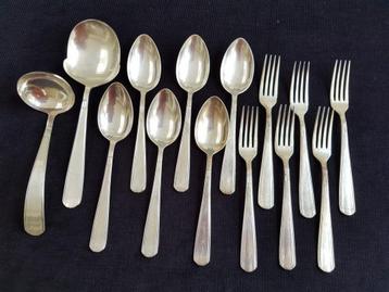 George Nilsson bestek, .90 verzilverd, lepels, vorken etc beschikbaar voor biedingen